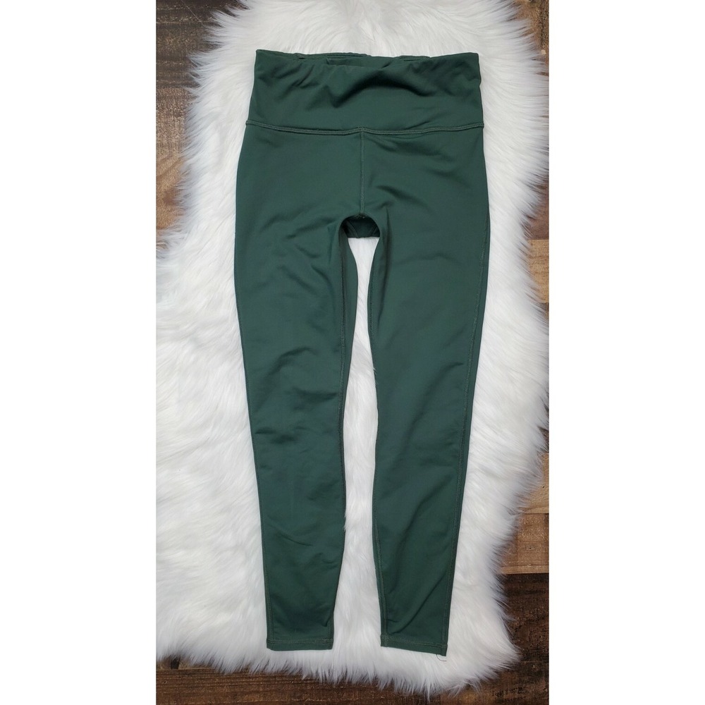 Fabletics High-Waisted 7/8 Length Leggings Green Size Small